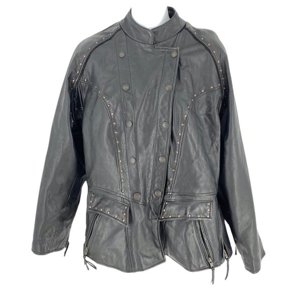 🌷HOST PICK 🌷 Harley-Davidson Black Leather Vintage Motorcycle - Picture 3 of 13